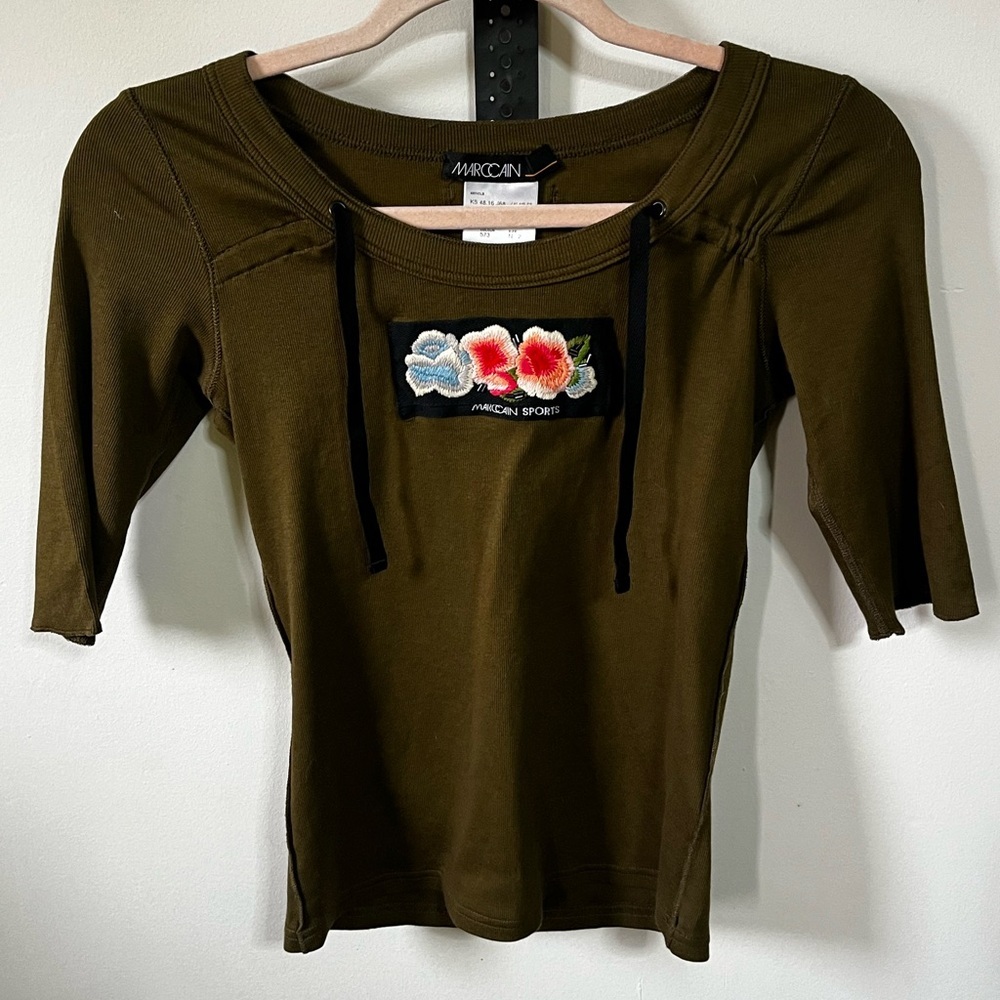 Marc Cain Embroiled Top Sz 2 - Picture 2 of 10